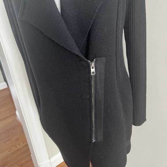 Athleta Black Thermolite Sentinel Merino Wool Cardigan XS Chunky Cabincore Lodge - Picture 11 of 15